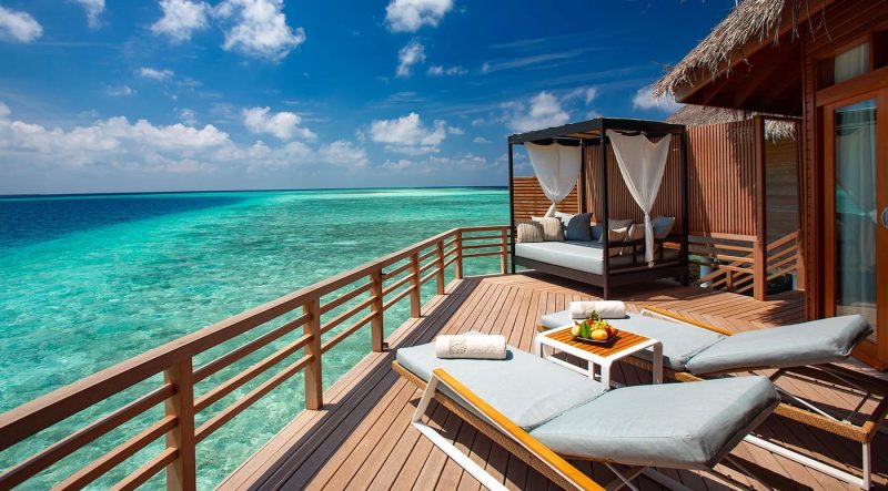 A beachfront villa in Baros Maldives